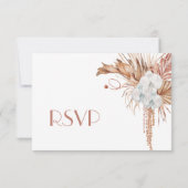 Aquarell Boho-Hochzeit RSVP Karte (Rückseite)