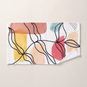 Aquarell Boho-Muster Badhandtuch Set (Handtuch)