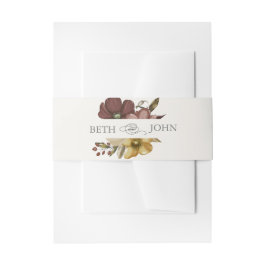 Aquarell Boho Neutrale Hochzeit  Einladungsbanderole