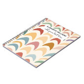 Aquarell Boho Regenbogen Notizblock (Linke Seite)