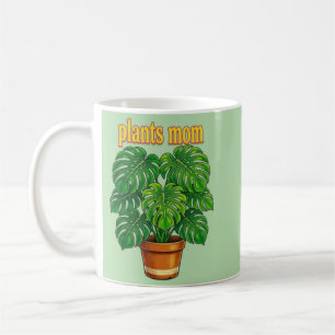 Aquarell Boho Topfpflanze Grafik - "Wähle Frieden" Kaffeetasse