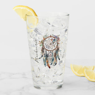 Aquarell Boho Traumfänger Glas