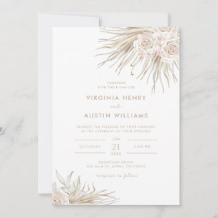 Aquarell Boho Tropische Hochzeitseinladung Einladung