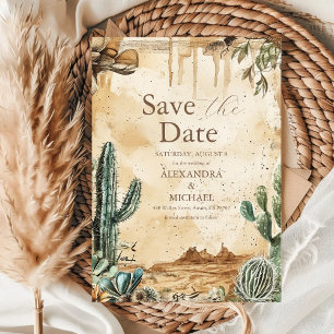 Aquarell Boho Western  Save The Date