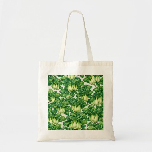 Aquarell Bok Choy Botanisches Gemüsemuster Tragetasche (Vorne)