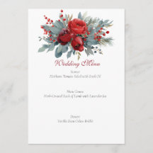 Aquarell-Bordeaux- und Rosa-Rosen-Hochzeit