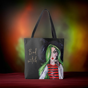 Aquarell Böse Hexe Halloween Mode Tasche