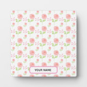 Aquarell-Botanik-Blumenmuster-Planer Fotoplatte (Vorderseite)