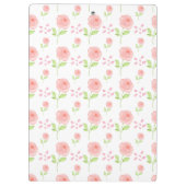 Aquarell-Botanik-Blumenmuster-Planer Klemmbrett (Rückseite)