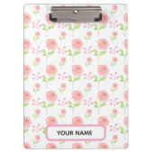 Aquarell-Botanik-Blumenmuster-Planer Klemmbrett (Vorderseite)