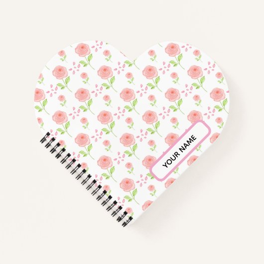 Aquarell-Botanik-Blumenmuster-Planer Notizblock (Vorderseite)
