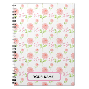 Aquarell-Botanik-Blumenmuster-Planer Notizblock
