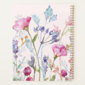 Aquarell-Botanik-Pastell-Blumen-Planer Planer (Rückseite)
