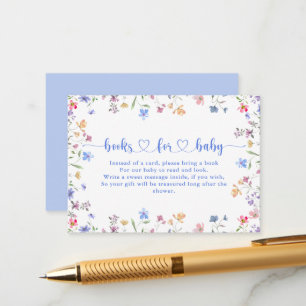 Aquarell-Botanik-Wildblumen-Bücher für Baby Begleitkarte