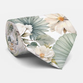 Aquarell Botanische Florale Krawatte (Gerollt)