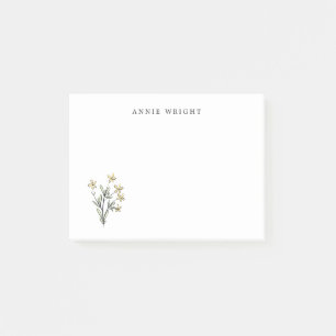Aquarell Botanische Florale Personalisierte Korres Post-it Klebezettel