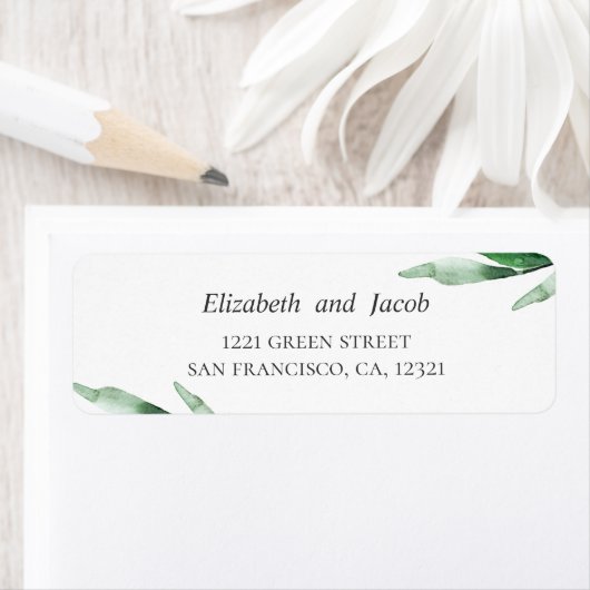 Aquarell Botanische Hochzeitsadresse (Insitu)