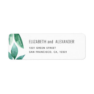 Aquarell Botanische Hochzeitsadresse