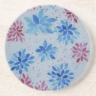 Aquarell Botanischer Garten Blumen Untersetzer