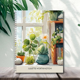Aquarell Botanischer Garten Personalisiertes Notiz Notizblock