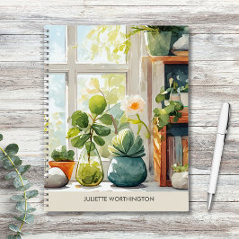 Aquarell Botanischer Garten Personalisiertes Notiz Notizblock