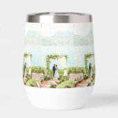 Aquarell Botanischer Hochzeitstücher – Gastgeschen (Rückseite)