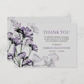 Aquarell-botanischer Trauerfall danken Ihnen zu Dankeskarte (Vorne/Hinten)