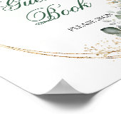 Aquarell Botanisches Gästebuch Tischschild (Ecke)