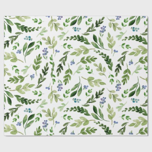 Aquarell-botanisches Packpapier (Flach)