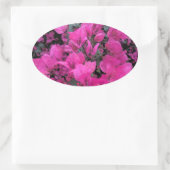 Aquarell-Bougainvillea Ovaler Aufkleber (Tasche)
