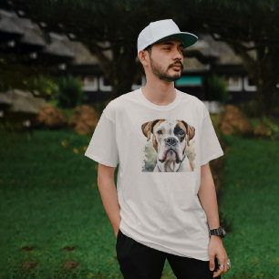 Aquarell-Boxer-Hund-Kunst T-Shirt