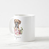 Aquarell-Boxer Kaffeetasse (Vorderseite Links)