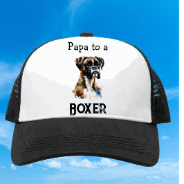 Aquarell-Boxer Papa Brown Personalisieren Truckerkappe