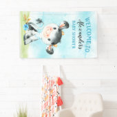 Aquarell Boy Cow Baby Shower FarmBaby Showe Banner (Insitu)
