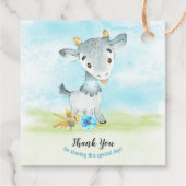 Aquarell Boy Goat Farm Vielen Dank Geschenkanhänger (Rückseite)