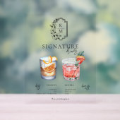 Aquarell | Bräunungsgetränk Acrylschild (Neutral)