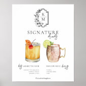 Aquarell | Bräunungsgetränk Poster (Vorne)