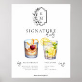 Aquarell | Bräunungsgetränk Poster (Vorne)