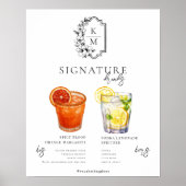 Aquarell | Bräunungsgetränk Poster (Vorne)