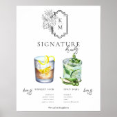 Aquarell | Bräunungsgetränk Poster (Vorne)