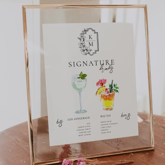 Aquarell | Bräunungsgetränk Poster
