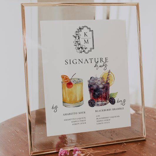 Aquarell | Bräunungsgetränk Poster