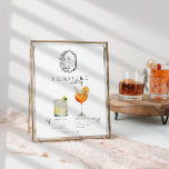 Aquarell | Bräunungsgetränk Poster<br><div class="desc">Personalisieren Sie dieses Schild mit den Namen der Braut und des Bräutigams und ihrer Lieblingsgetränkeslust. Verschiedene Cocktailabbildungen können auf Anfrage erstellt werden. Fügen Sie diesem Design Ihre benutzerdefinierte Formulierung hinzu, indem Sie die Felder "Diese Designvorlage bearbeiten" auf der rechten Seite des Elements verwenden, oder klicken Sie auf die blaue Schaltfläche...</div>