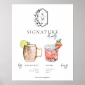 Aquarell | Bräunungsgetränk Poster (Vorne)