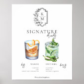 Aquarell | Bräunungsgetränk Poster (Vorne)
