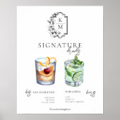 Aquarell | Bräunungsgetränk Poster (Vorne)