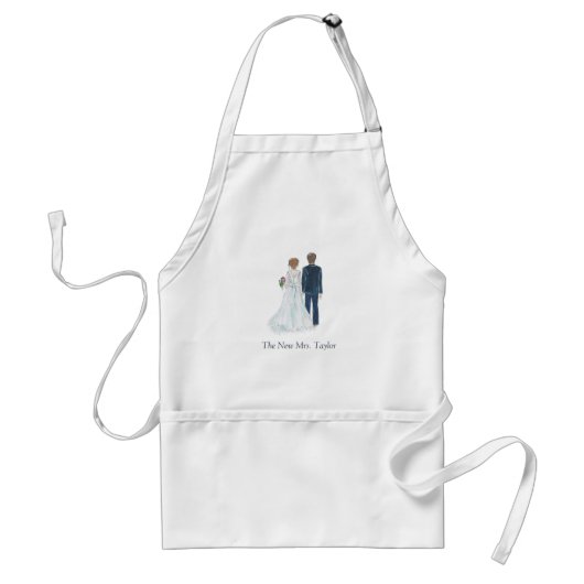 Aquarell-Braut-u. Schürze (Vorne)