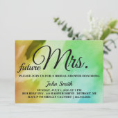 Aquarell Brautparty Zukunft Frau Einladung (Stehend Vorderseite)