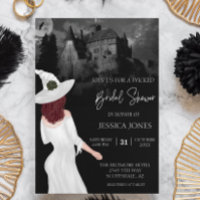 Aquarell Brautschauer-Hochzeit Halloween Rote Haar