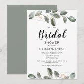 Aquarell Bridal Dusche Einladung (Vorne/Hinten)